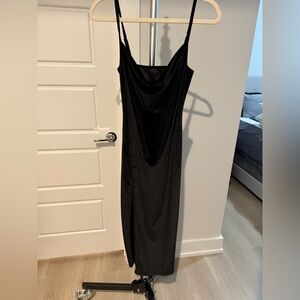Elegant Black Velvet Dress